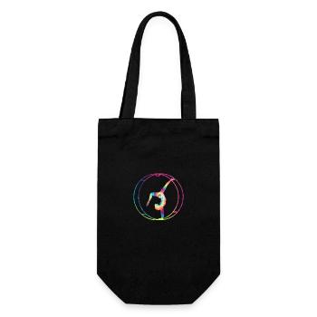 Rhönrad Gymnastics Rhönräder Wheel - Gift Bag for Bottles - black - Front