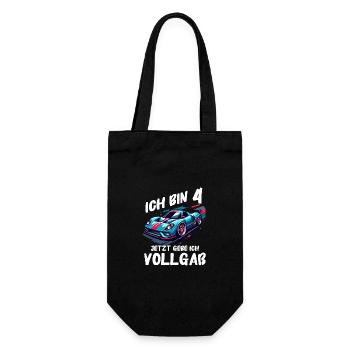 Birthday Gift 4 Years Birthday Boy - Gift Bag for Bottles - black - Front