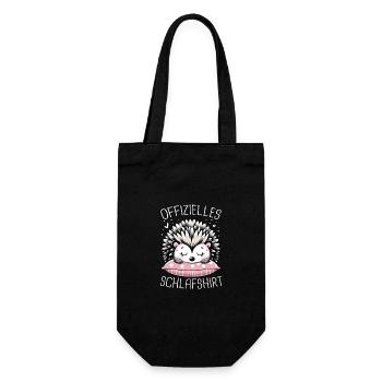 Igel Weißbauchigel Tier Stachel Igel - Geschenkbeutel für Flaschen - Schwarz - Vorne
