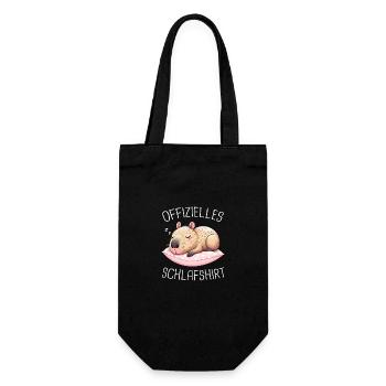 Capybara Wasserschwein Capybaras - Geschenkbeutel für Flaschen - Schwarz - Vorne