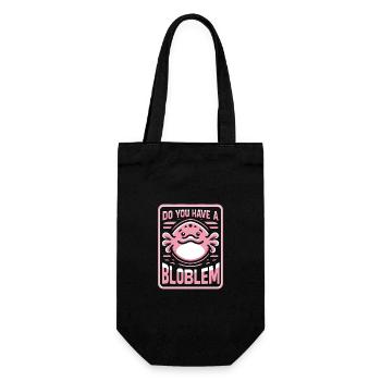 Blobfish Fish Funny Blob Blobby Blob Fish - Gift Bag for Bottles - black - Front