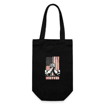 Bras de fer Bras de fer Lutteur Muscles - Sac à bouteille - noir - Devant