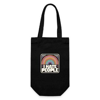 Funny, sarcasm, sarcastic humor, irony - Gift Bag for Bottles - black - Front