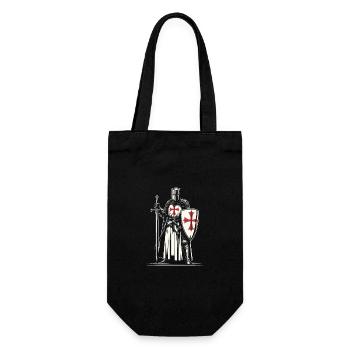Deus Vult Crusader Knights Templar Middle Ages - Gift Bag for Bottles - black - Front
