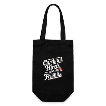 Kardinal Rotkardinal Vogel Roter Kardinal - Geschenkbeutel für Flaschen - Schwarz - Vorne