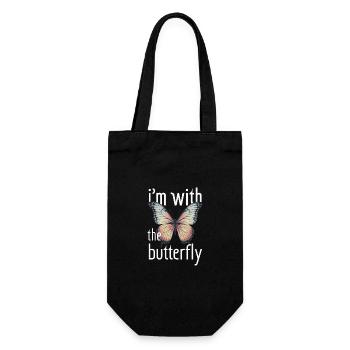 Papillon Monarque Papillon Papillons Colorés - Sac à bouteille - noir - Devant