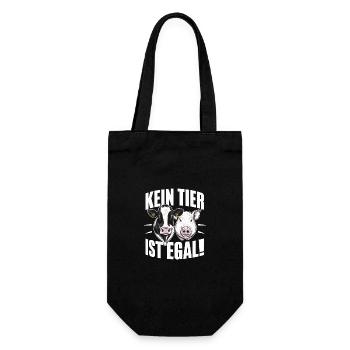 Végétarien Végétalien Bien-être animal Droits des animaux Veggie - Sac à bouteille - noir - Devant