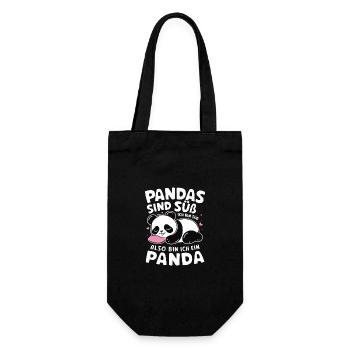 Panda Panda Ours Pandas - Sac à bouteille - noir - Devant