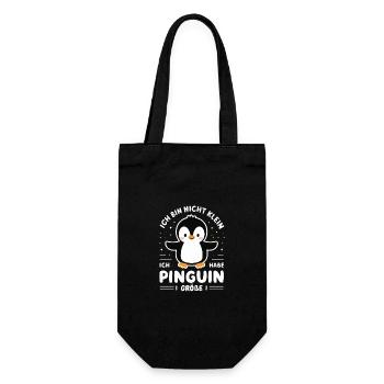 Pinguin Zwergpinguine Kaiserpinguin - Geschenkbeutel für Flaschen - Schwarz - Vorne