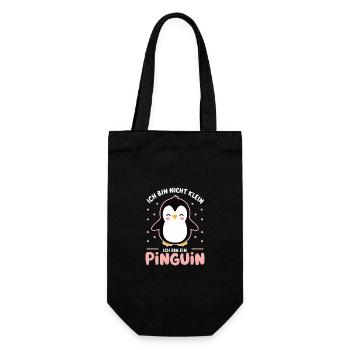 Pinguin Zwergpinguine Kaiserpinguin - Geschenkbeutel für Flaschen - Schwarz - Vorne