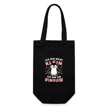 Pinguin Zwergpinguine Kaiserpinguin - Geschenkbeutel für Flaschen - Schwarz - Vorne