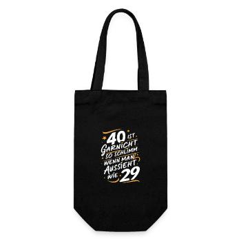 Birthday Present 40 Years Birthday Boy - Gift Bag for Bottles - black - Front
