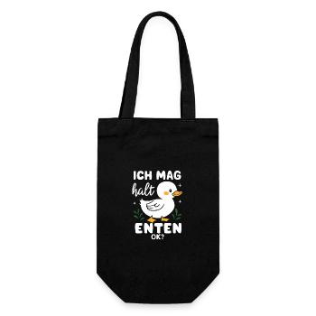 Mallard, Duck, Duck, Dark Duck, Bird - Gift Bag for Bottles - black - Front