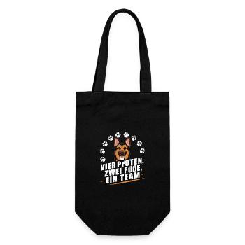 Deutscher Schäferhund Hund Malinois Hunde - Geschenkbeutel für Flaschen - Schwarz - Vorne