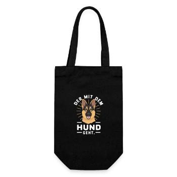 Deutscher Schäferhund Hund Malinois Hunde - Geschenkbeutel für Flaschen - Schwarz - Vorne