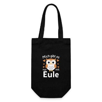 Noctambule, Hibou, Hibou, Oiseau - Sac à bouteille - noir - Devant
