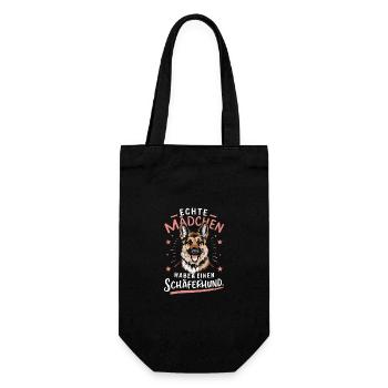 Deutscher Schäferhund Hund Malinois Hunde - Geschenkbeutel für Flaschen - Schwarz - Vorne