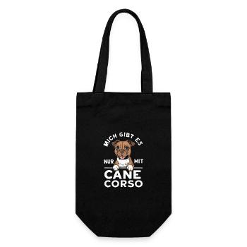 Hunde Cane Corso Italiano Hund - Geschenkbeutel für Flaschen - Schwarz - Vorne