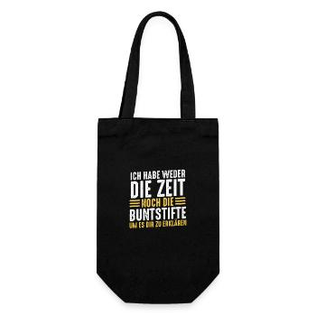 Lustig Witzig Funny Spruch Lustige Bekleidung - Geschenkbeutel für Flaschen - Schwarz - Vorne