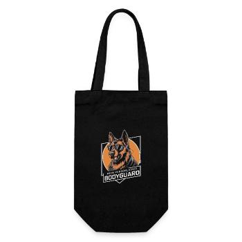 Deutscher Schäferhund Hund Malinois Hunde - Geschenkbeutel für Flaschen - Schwarz - Vorne