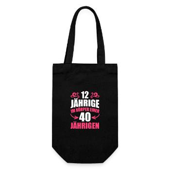 Birthday Present 40 Years Birthday Boy - Gift Bag for Bottles - black - Front