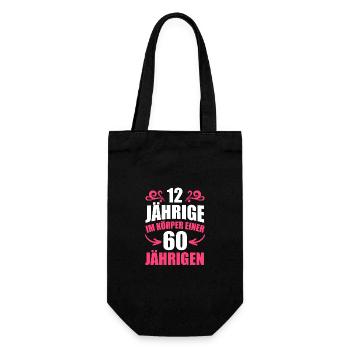 Birthday gift 60 years birthday boy - Gift Bag for Bottles - black - Front