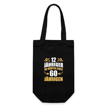 Birthday gift 60 years birthday boy - Gift Bag for Bottles - black - Front
