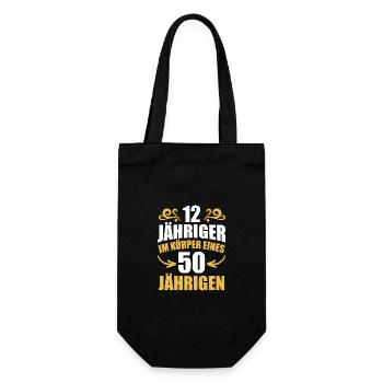 Birthday gift 50 years birthday boy - Gift Bag for Bottles - black - Front
