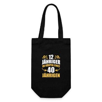 Birthday Present 40 Years Birthday Boy - Gift Bag for Bottles - black - Front