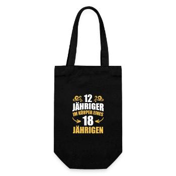 Birthday Gift 18 Years Birthday Boy - Gift Bag for Bottles - black - Front