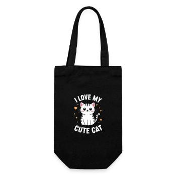Cat, Cat Lover, Cat Owner, Kitten - Gift Bag for Bottles - black - Front