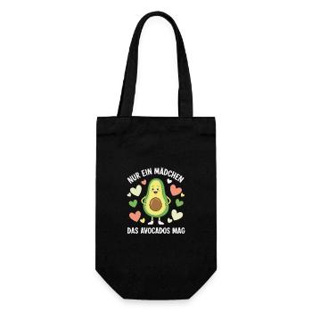 Avocado Frucht Vegan Vegetarier Veganer Avocados - Geschenkbeutel für Flaschen - Schwarz - Vorne