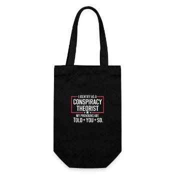 Conspiracy theorist Conspiracy theory - Gift Bag for Bottles - black - Front
