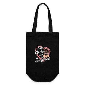 Deutscher Schäferhund Hund Malinois Hunde - Geschenkbeutel für Flaschen - Schwarz - Vorne