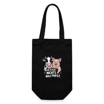 Végétarien Végétalien Bien-être animal Droits des animaux Veggie - Sac à bouteille - noir - Devant