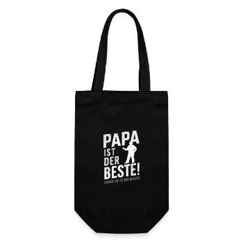 Papa Papa Fête des Pères - Sac à bouteille - noir - Devant