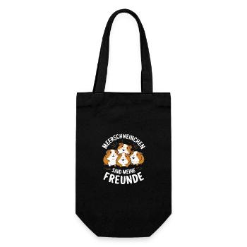 Guinea Pig Shorthair Longhair Crested Dogs - Gift Bag for Bottles - black - Front