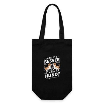 Dog Dogs Pet Funny Sayings - Gift Bag for Bottles - black - Front
