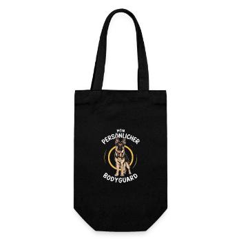 Deutscher Schäferhund Hund Malinois Hunde - Geschenkbeutel für Flaschen - Schwarz - Vorne