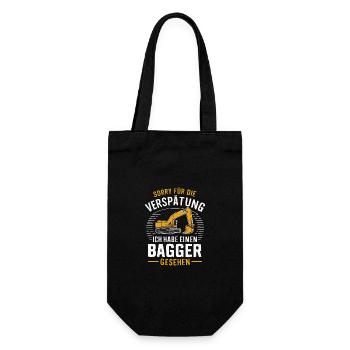 Excavator Driver Construction Worker Construction Site Construction Machine - Gift Bag for Bottles - black - Front