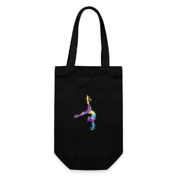Gymnast Acrobatics Gymnastics Gymnastics - Gift Bag for Bottles - black - Front