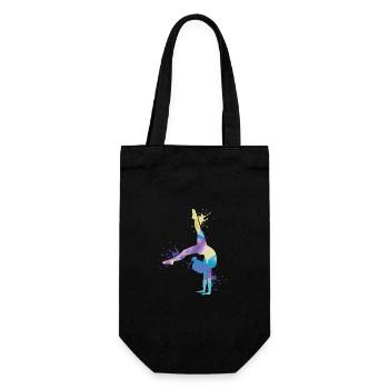 Gymnast Acrobatics Gymnastics Gymnastics - Gift Bag for Bottles - black - Front