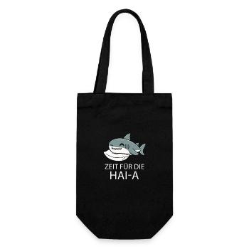 Hai Haifisch Haie Haifische - Geschenkbeutel für Flaschen - Schwarz - Vorne