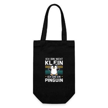 Pinguin Zwergpinguine Kaiserpinguin - Geschenkbeutel für Flaschen - Schwarz - Vorne
