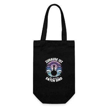 Mallard, Duck Birds, Duck, Dark Duck, Bird - Gift Bag for Bottles - black - Front