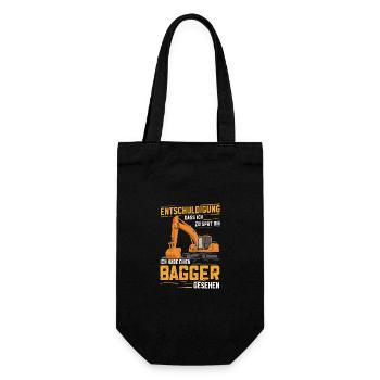 Excavator Driver Construction Worker Construction Site Construction Machine - Gift Bag for Bottles - black - Front