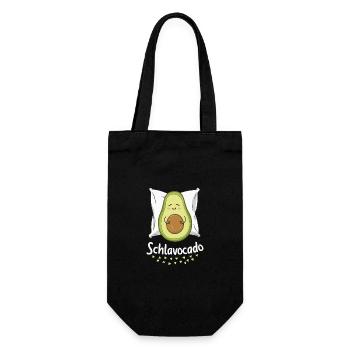 Avocado Frucht Vegan Vegetarier Veganer Avocados - Geschenkbeutel für Flaschen - Schwarz - Vorne