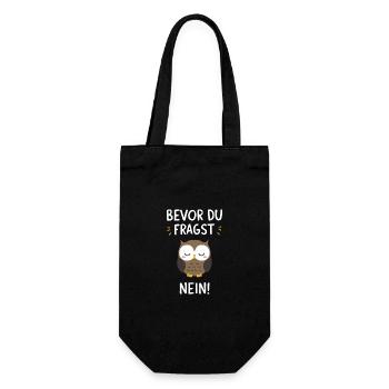 oiseau de nuit hibou hibou oiseau - Sac à bouteille - noir - Devant