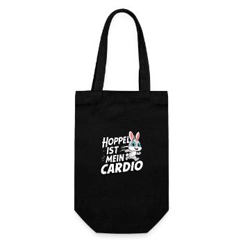 Hase Hasen Kaninchen Haustier - Geschenkbeutel für Flaschen - Schwarz - Vorne