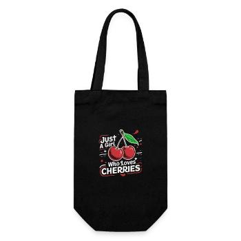 Cherries Cherries Fruits Food - Gift Bag for Bottles - black - Front